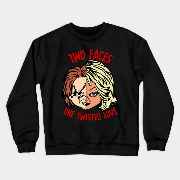 One Twisted Love - Chucky and Tiffany Crewneck Sweatshirt by LopGraphiX